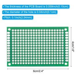 PATIKIL 1.6" x 2.4" PCB Board Circuit, 5 Pcs Single Sided Prototype Solder Boards for DIY Soldering and Electronic Project Circuit Boards Solderable Breadboard, Green