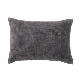 MUJI 84274718 Recycled Polyester Pique Knit Warm Fiber Pillow Cover Dark Gray for 16.9 x 24.8 inches (43 x 63 cm)