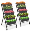 Giantex Set of 2 Vertical Raised Garden Bed on Wheels,