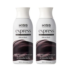 Kiss Express Color #K99 Semi- Permanent Jet Black 3.5 Ounce (Pack of 2)