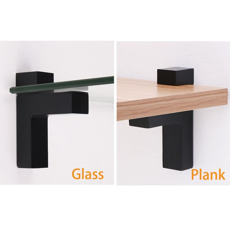 LUANT Metal Adjustable Floating Shelf Hardware, Wood/Glass Shelf Bracket Wall