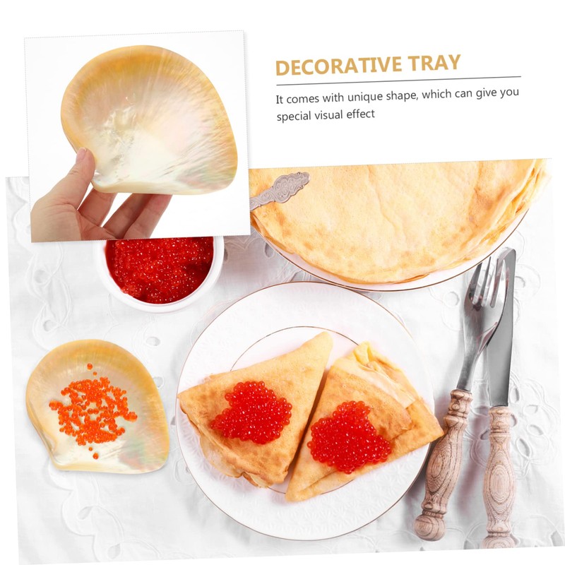 STOBAZA Shell Decorative Serving Plate Natural Shell Design for Home