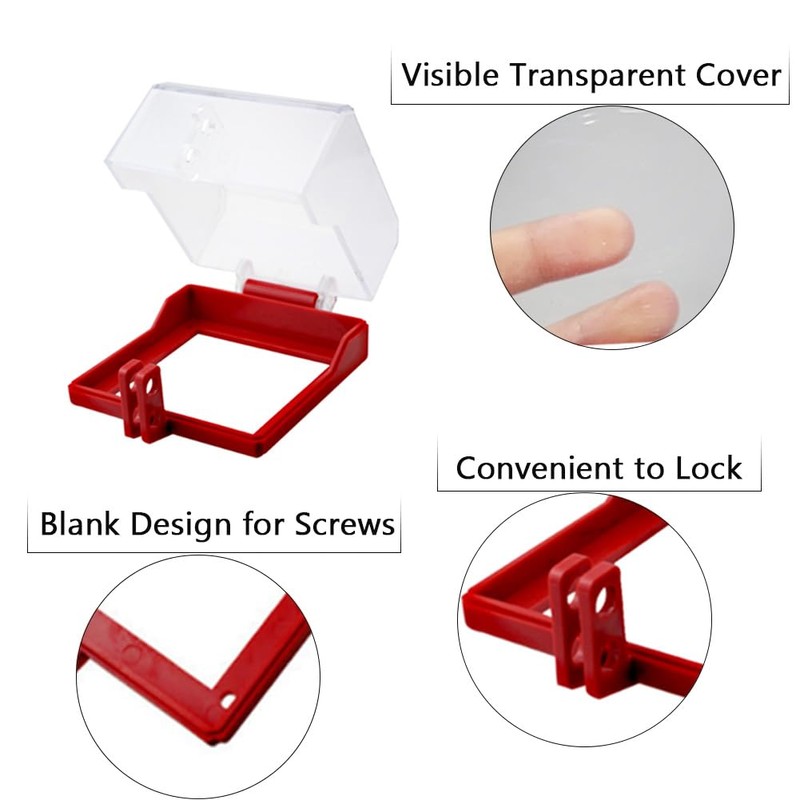 Hdtyyln 1 Pcs Emergency Stop Button Cover, Transparent Stop Button