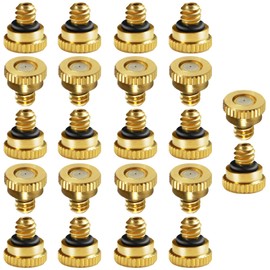 Brass Misting Nozzles for Garden Cooling System 0.023" (0.6 mm) 10/24 UNC (22 PCS) (0.023'')