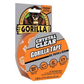 6 Pack Gorilla 6027 Clear Repair Gorilla Tape 2" x 9 Yard Roll