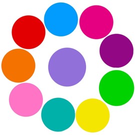 Dry Erase Circles, PinCute 10 Pieces Colorful Dry Erase Dots Circles, Dry Erase Board Marker Removable Vinyl Dot Wall Decal for School Classroom Table & Desk (11.8 inch)