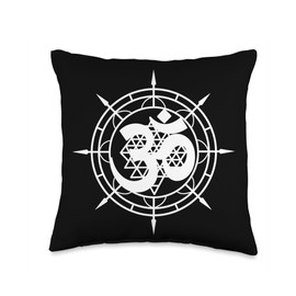 Om Yantra Spiritual Symbol Meditation Yoga Mindfulness Aum Throw Pillow