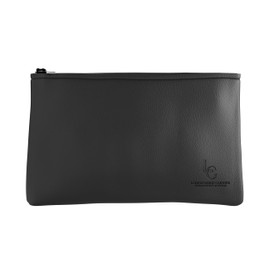 Lederfabrik Garnier® Women's Hygiene Case Black - Premium PU Leather, Sustainable & High Quality - Space for All Hygiene Items - Cosmetic Bag Small, black