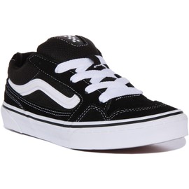 Vans Unisex Children's Caldrone Trainers, Suede Mesh Black White