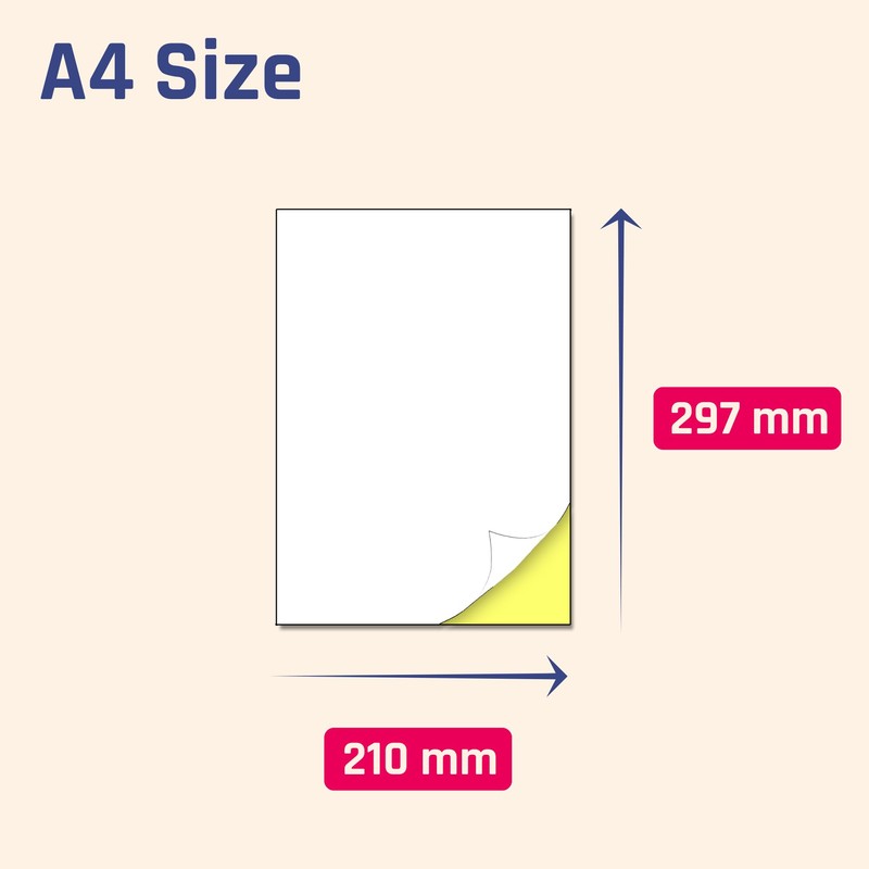 15 Sheets - Sticker Paper for Printer A4, Laser/Inkjet Printable,