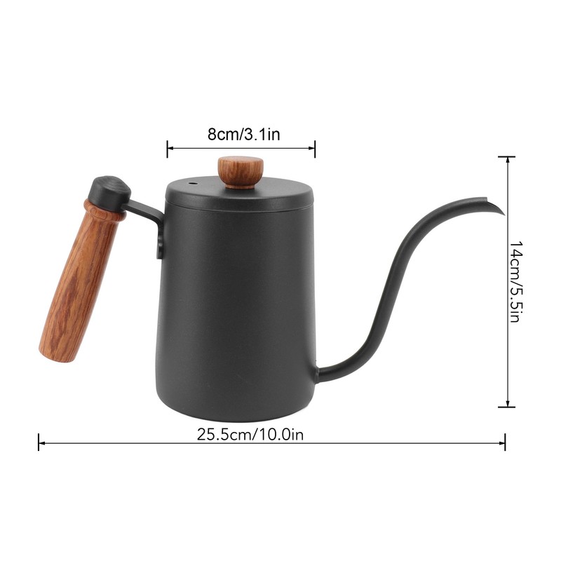 Pour Over Coffee Kettle with Gooseneck Spout Stainless Steel 20oz