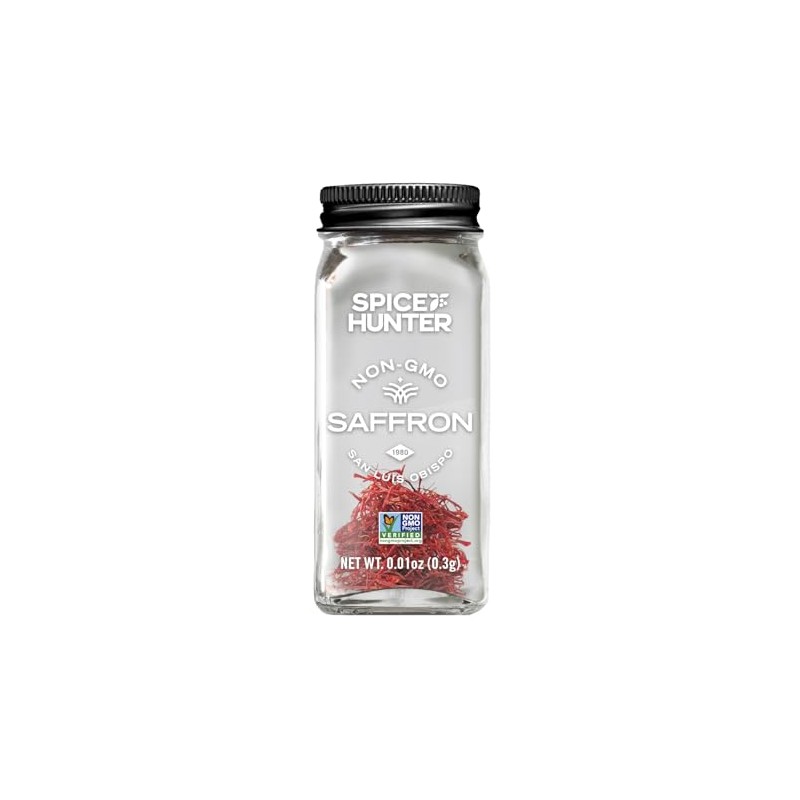 The Spice Hunter Saffron Strands, Spanish Mancha, Whole, 0.01-Ounce Jar