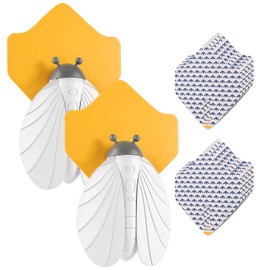 Fly Traps & 10 Glue Cards, 2 Pack Fruit Fly Traps for Indoors, Gnat Traps for House Indoor, Flying Insect Trap Catcher for Mosquitoes and Moths, Plug-in Indoor Bug Zapper