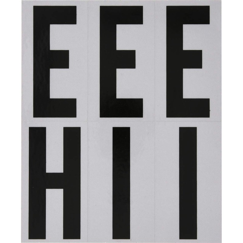 Hillman 3" Black and Silver Reflective Adhesive Letter Pack