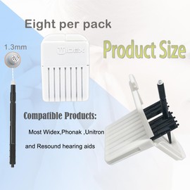 48 Pieces NanoCare Wax Guard Filters for Widex Phonak and Unitron Hearing Aids with Cleaning Tools Kit and Carry Case - 6 Packs