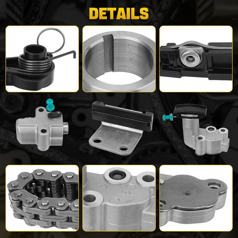 YEHERIT Timing Chain Kit with Tensioner Guide Rail Gear Compatible