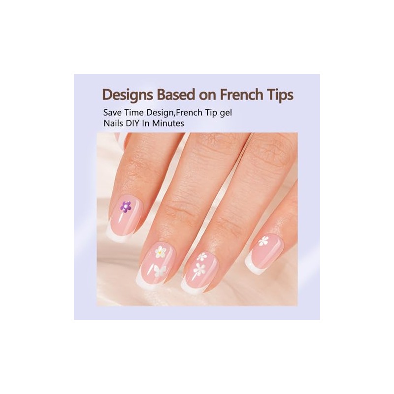 Misssix Puntas De Uñas De Gel Francesas, 150 Piezas De