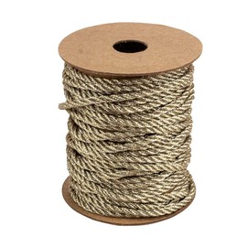 Ideen mit Herz Cord Ribbon | 2 Rolls | Metallic Cord | Gift Ribbon | Roll 1: Diameter 2.5 mm, 3 m Long | Roll 2: Diameter 2 mm, 4 m Long (Gold)