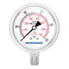 MEASUREMAN Fully Stainless Steel Hydraulic Glycerin Filled Pressure Gauge, 2-1/2"
