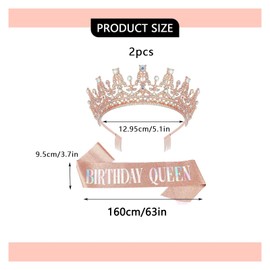 Birthday Girl Sash Rhinestone Tiara Kit, Birthday Sash Rhinestone Birthday Crown