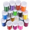 LEOBRO Glitter Powder, 18erx 15G (270g), Fine Glitter Powder Set, Glitter Colourful for Crafts for Epoxy Resin, Casting, Decoration, Cards, Paper, Nail Art