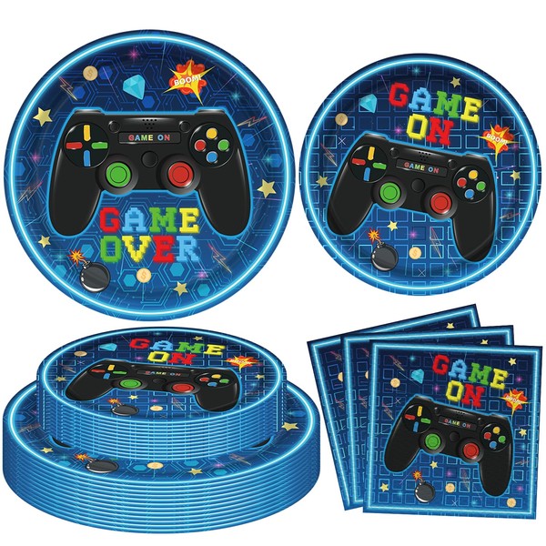 120 Pcs Video Game Birthday Decorations Game Birthday Party Supplies