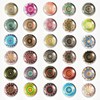 RtottiM 30 Pcs Crystal Glass Fridge Magnets 30mm Flower Pattern