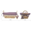 Premier Housewares Rectangle Willow Basket with Gingham Lining - Purple