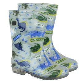 A2Z 4 Kids Boys Rain Boot Anti-Skid - Wellies AZ32314 Dinosaur 1 UK