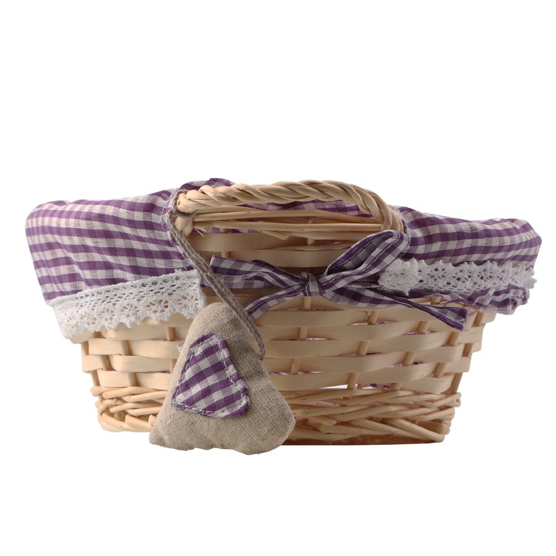 Premier Housewares Round Picnic Blanket Basket Hamper Handles Picnic Basket
