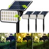 JACKYLED 84-LED Solar Spotlights 5 Lighting Modes 360° Adjustable IP65