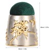 Sewing Pin Cushion Round Zinc Alloy Base Retro Style Pleuche