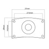Rectangular Curved Jack Plate for Electric Guitar - Black