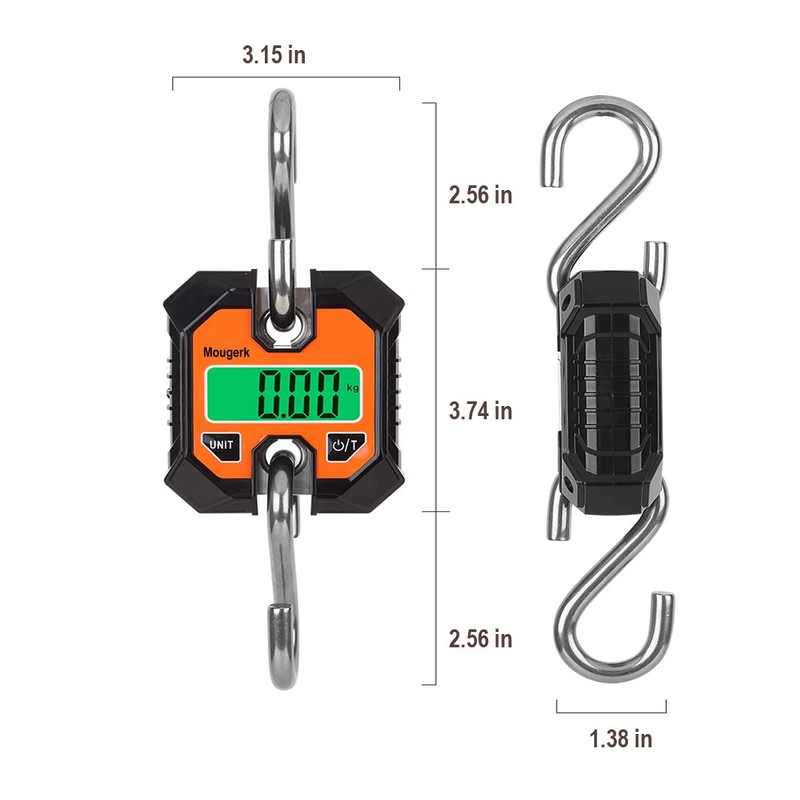 Mougerk Digital Hanging Scales Portable Heavy Duty Crane Scale 100