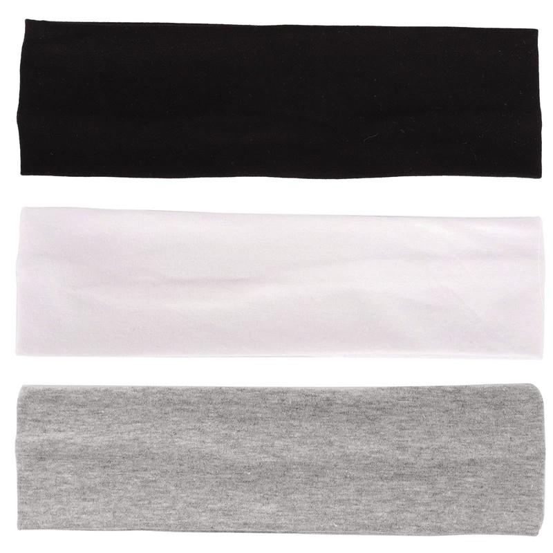 MapofBeauty 3 Pack Yoga Headbands Stretchy Cotton Head Band Hairwarp
