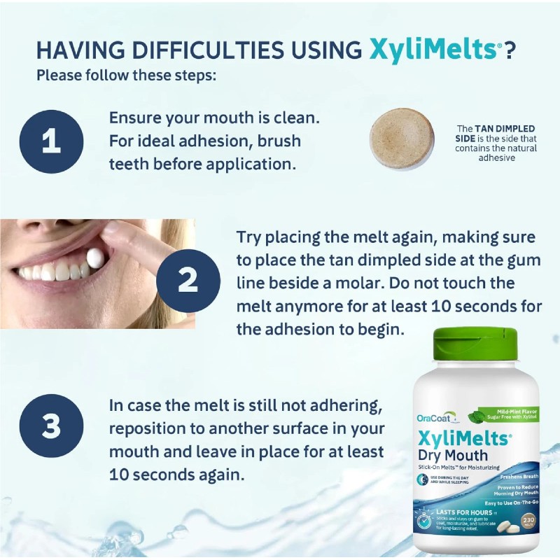 Oracoat XyliMelts for Dry Mouth Night Time or Day -