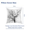 Batmerry Black White Pillow Cover 18x18 Inch Set of 2,