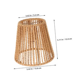 WHAMVOX Elegant Rattan Woven Pendant Lampshade Rustic and Handmade Natural Seagrass Material Small Size Decorative for Office