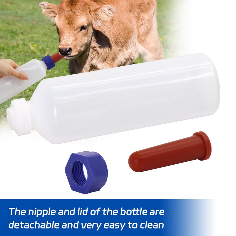 2PCS Calf Feeder Milk Bottle Livestock Drinking Bottles Calves Nursing
