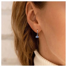 Inilbran Boho Crystal Evil Eye Hoops Earrings Silver Rhinestone Evil Eye Huggie Hoop Earrings Vintage Devil Eye Drop Earrings Sparkly Evil Eye Protection Earrings Jewelry for Women and Girls