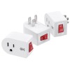Cable Matters ETL Listed 3 Pack Grounded Outlet with ON