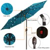 Blissun 9 ft Solar Umbrella 32 LED Lighted Patio Umbrella