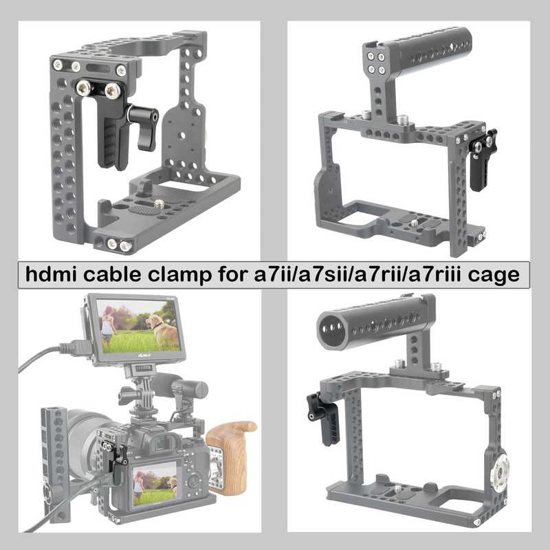 NICEYRIG HDMI Cable Clamp Lock/Protector for Sony A7RIII A7II A7SII