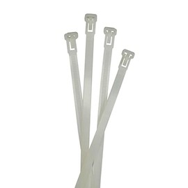 100x Cable Ties Removable 150 x 7.6 mm White Reusable