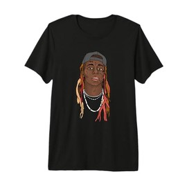 Lil Wayne Illustrated Face Premium Tri-Blend T-Shirt