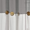 Lush Decor Linen Button Window Curtain Single Panel, 40"W x