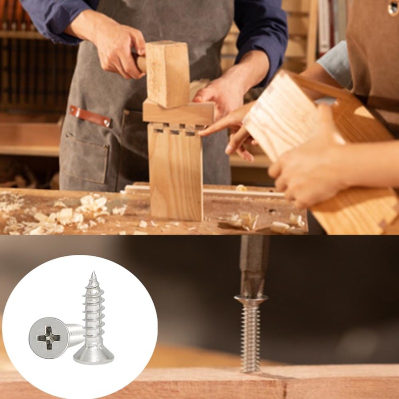 Naisfei 240pc Stainless Steel Self-Tapping Screws Flat Head Assortment Set,M2x8
