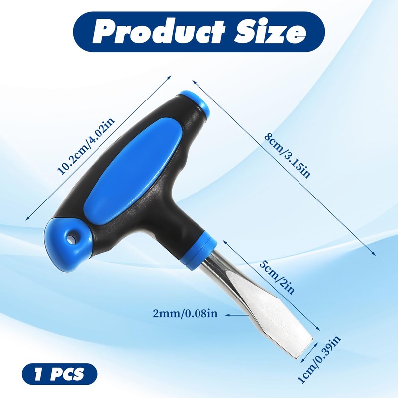 Large Flat Head Screwdriver 10 mm T Handle Flathead Screw