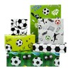 Sports Soccer Football Gift Wrapping Paper,6 Folded Sheets Green White