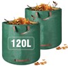 Garden Waste Bags Heavy Duty, 120L Reusable Garden Sacks with